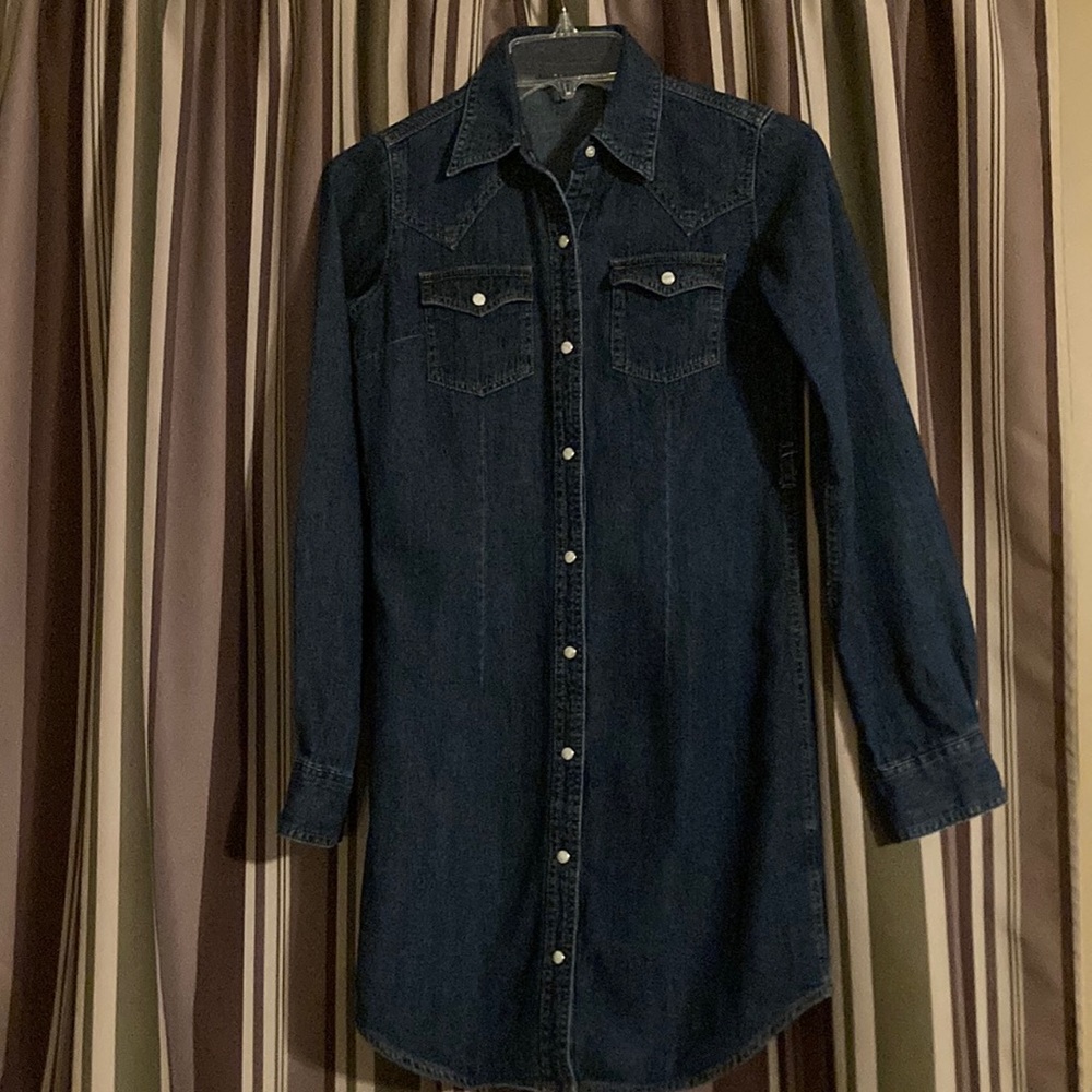 Wrangler Denim Button-Up Shirt Dress woman’s size XS